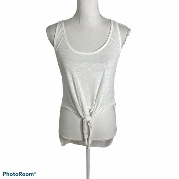 LF White Crop Top NWT Small High Low Women’s Tank Sleeveless - Picture 1 of 9